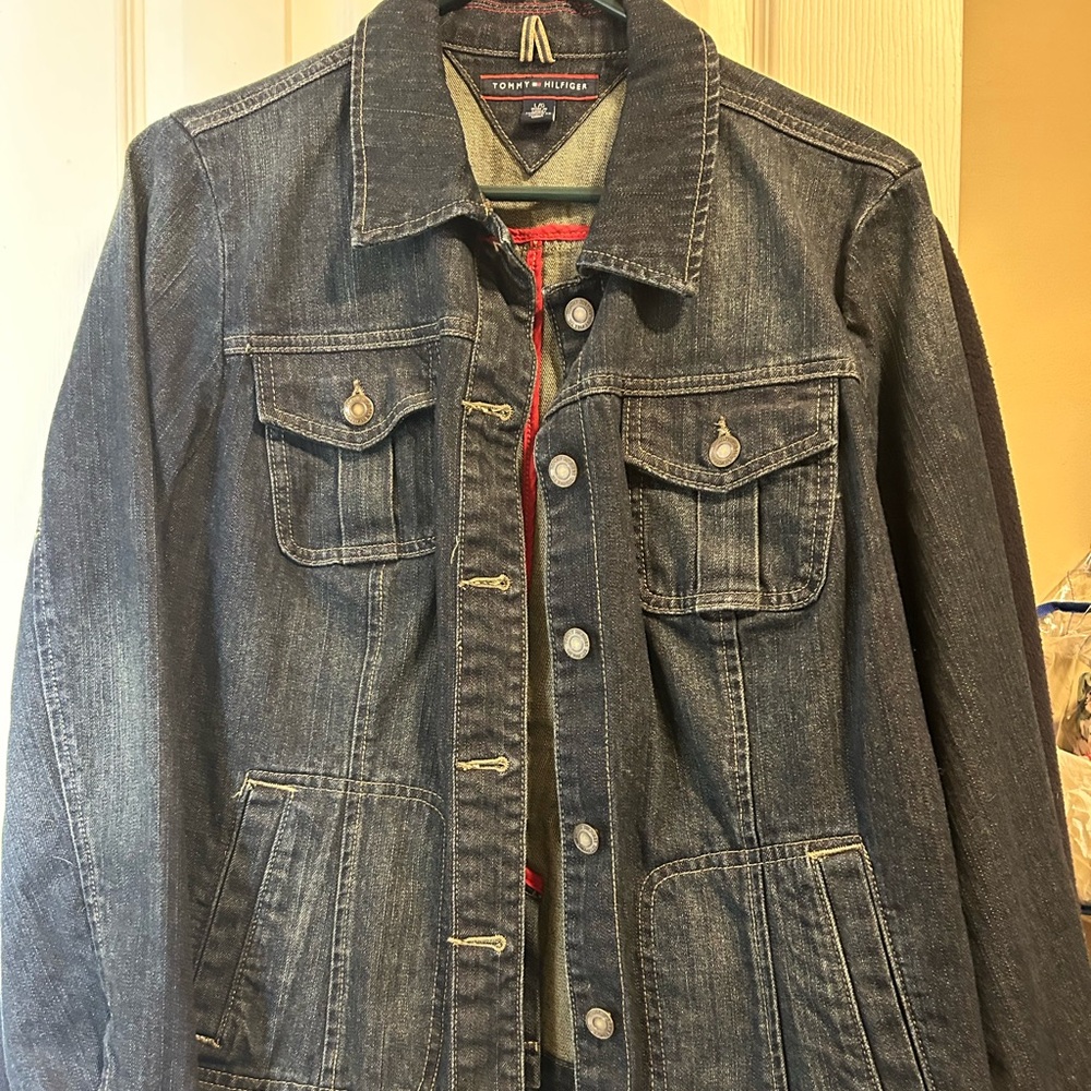 Tommy women’s denim jacket. Size large